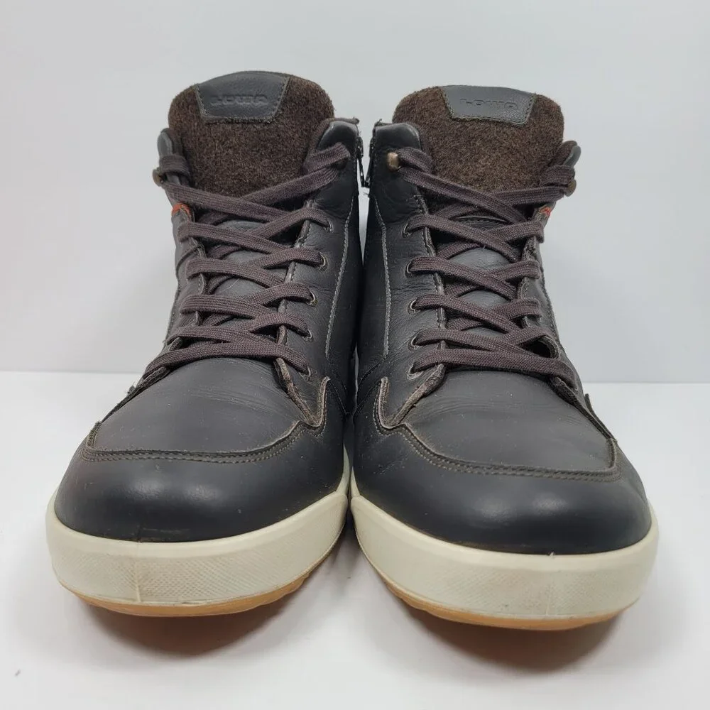 Lowa Bosco GTX Men's Dark Gray Brown Zip Up Ankle Winter Boots US Size 14 - Picture 3 of 9